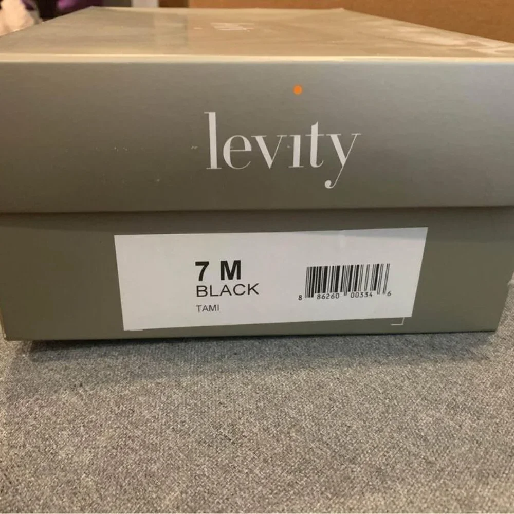 levity women’s black leather dress shoes - size 7 - Picture 3 of 4